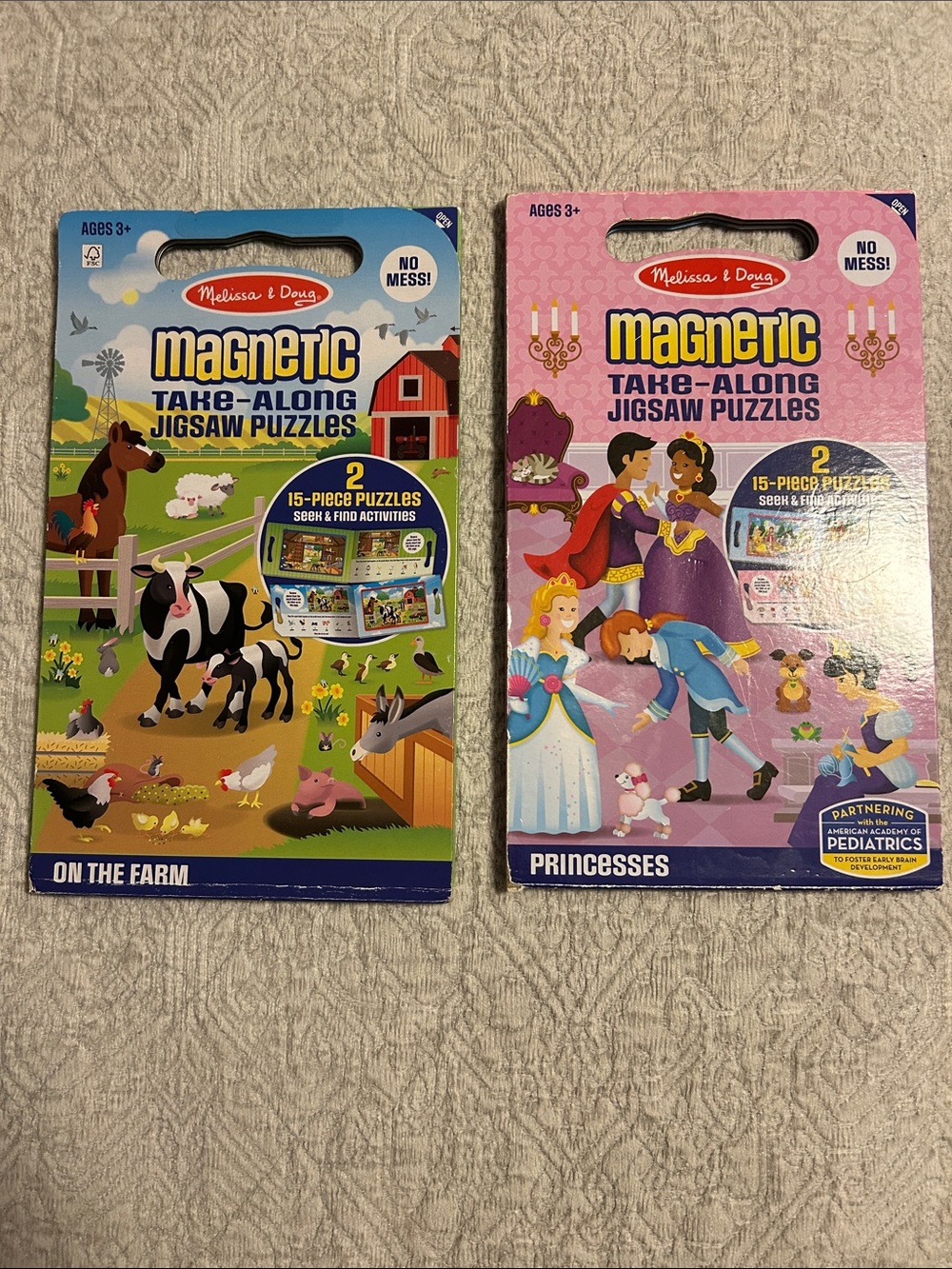 Melissa & Doug Magnetic Take-Along Jigsaw Puzzles - Bundle of 2